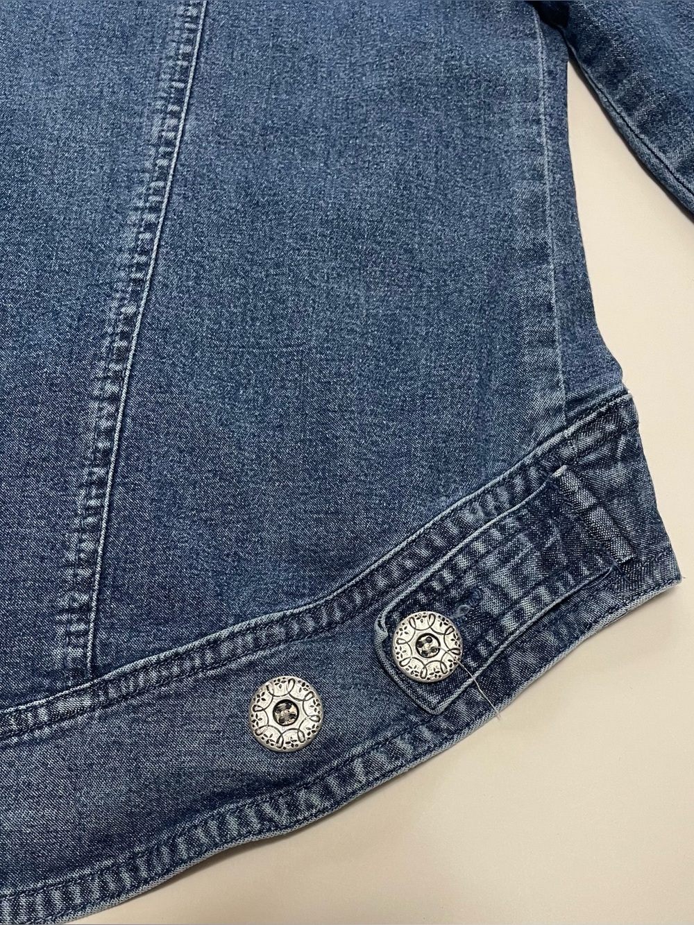 New Direction Classic Blue Denim Jacket Lightweight Size XL - Picture 7 of 11
